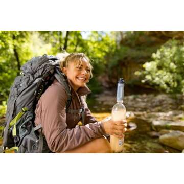 LifeStraw Peak Series – Solo Personal Water Filter for Hiking, Camping, Travel, Survival and Emergency preparedness. Removes Bacteria, parasites and microplastics.