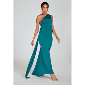 ABYOVRT Women Sexy Backless Bodycon Sleeveless Open Back Maxi Dress Going Out Elegant Party Cocktail Long Dress (B-Green, S)