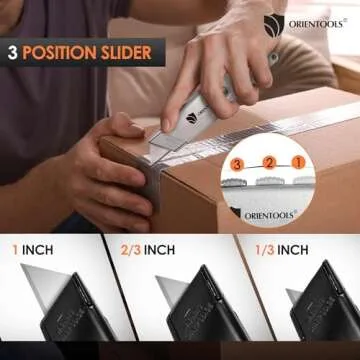 Heavy Duty Utility Knife Set with Ergonomic Design and Sharp Blades