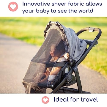 Adjustable SPF 30+ Stroller Sun Shade by IntiMom