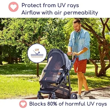 Adjustable SPF 30+ Stroller Sun Shade by IntiMom