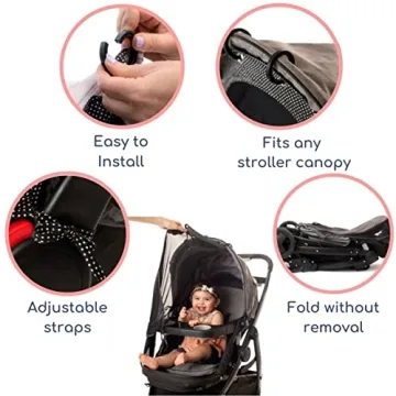 Adjustable SPF 30+ Stroller Sun Shade by IntiMom