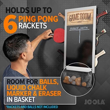 JOOLA Game Room Organizer with Paddle Holder and Scoreboard