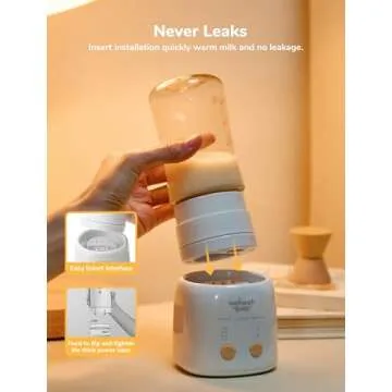Portable Baby Bottle Warmer with 9 Adapters and 5 Heat Modes