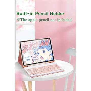 YEEHi Cute iPad Keyboard Case with Pencil Holder