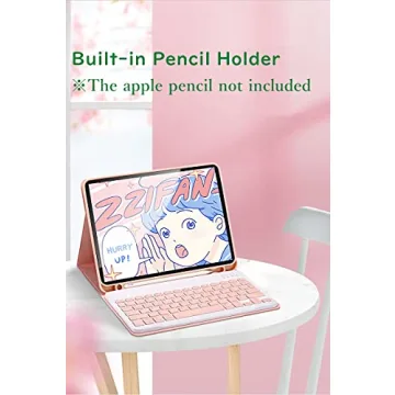 YEEHi Cute iPad Keyboard Case with Pencil Holder