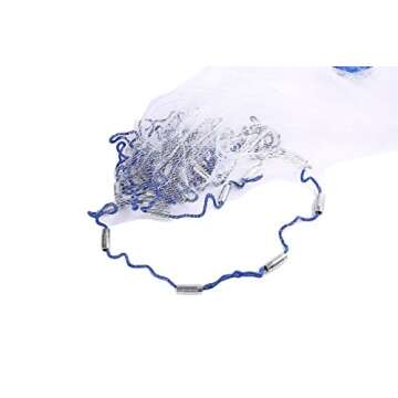 YaeMarine American Saltwater Fishing Cast Net 6FT Radius Bait Trap Fish with Real Lead Sinker
