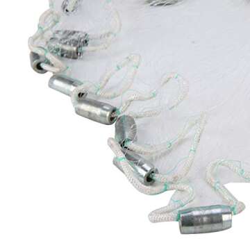 YaeMarine American Saltwater Fishing Cast Net 6FT Radius Bait Trap Fish with Real Lead Sinker