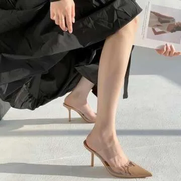 Chic Love Heart Clear High Heeled Sandals for Women