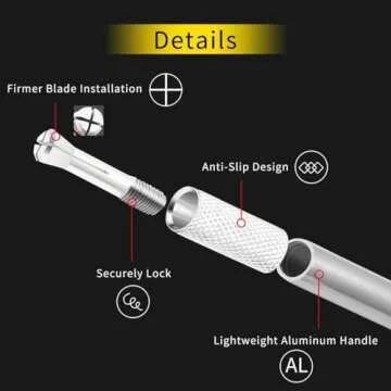 DIYSELF 1 Pcs Craft Hobby Knife Exacto Knife with 11 Pcs Stainless Steel Blade Kit, 1pcs Steel 15CM ...