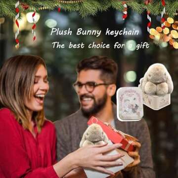 BOVVSKY Bunny Keychain with Box - Adorable Plush Keychain for All Ages