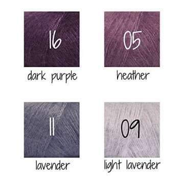 Mohair and Silk Yarn Drops Kid-Silk, 0 or Lace, 2 Ply, 0.9 oz 230 Yards per Ball (05 Heather)