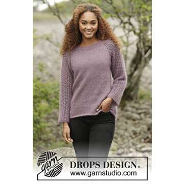 Mohair and Silk Yarn Drops Kid-Silk, 0 or Lace, 2 Ply, 0.9 oz 230 Yards per Ball (05 Heather)