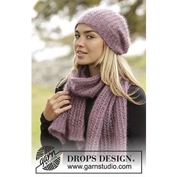 Mohair and Silk Yarn Drops Kid-Silk, 0 or Lace, 2 Ply, 0.9 oz 230 Yards per Ball (05 Heather)