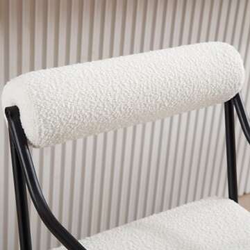 Stylish RIVOVA 26" White Bar Stools Set of 4