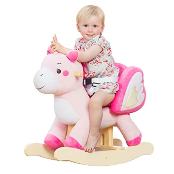 Labebe Baby Rocking Horse Unicorn Ride-On Toy for Kids aged 6-36 Months