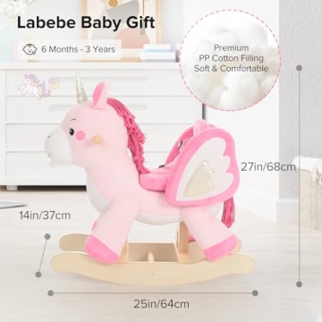 Labebe Baby Rocking Horse Toy for 6 Months to 3 Years