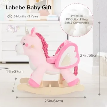 Labebe Baby Rocking Horse Toy for 6 Months to 3 Years