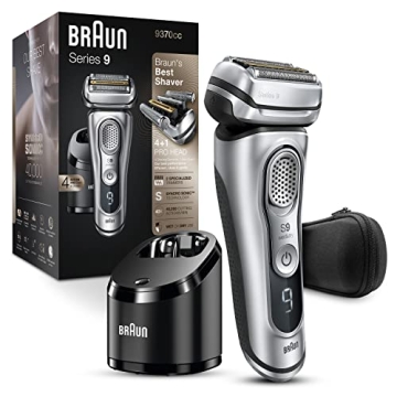 Braun Series 9 Electric Shaver for Men with Precision Trimmer and Travel Case, Silver