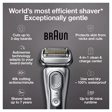 Braun Series 9 9370cc Electric Shaver with Trimmer