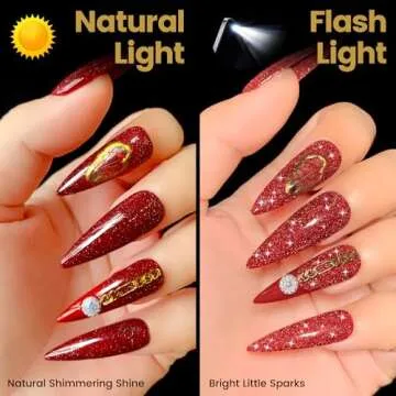 YTD Likomey Reflective Glitter Gel Nail Polish – 15ml Sparkly Shine