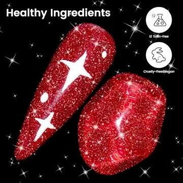 YTD Likomey Reflective Glitter Gel Nail Polish – 15ml Sparkly Shine