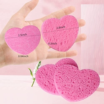 Natural Heart Shape Facial Sponges for Estheticians & Spa