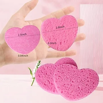 Natural Heart Shape Facial Sponges for Estheticians & Spa