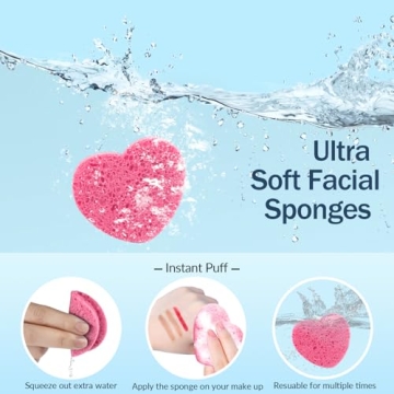Natural Heart Shape Facial Sponges for Estheticians & Spa