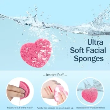 Natural Heart Shape Facial Sponges for Estheticians & Spa
