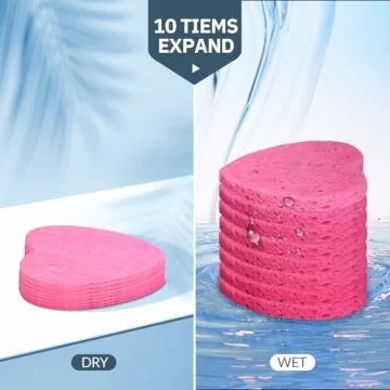 Natural Heart Shape Facial Sponges for Estheticians & Spa