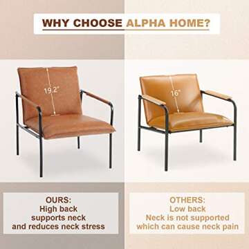 Stylish ALPHA HOME Accent Chair for Living Room & Office