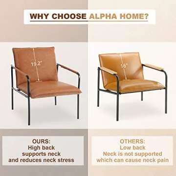 Stylish ALPHA HOME Accent Chair for Living Room & Office