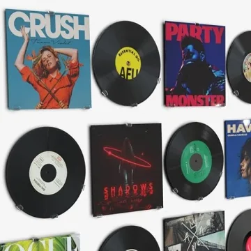 BLOLYO Clear Acrylic Vinyl Record Holder for Display