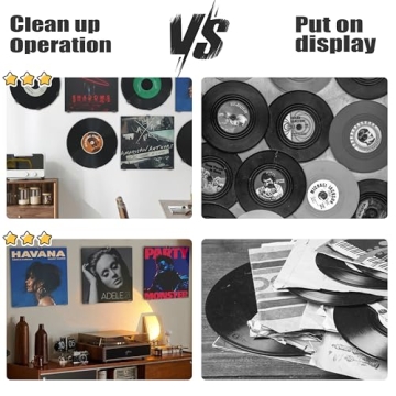 BLOLYO Clear Acrylic Vinyl Record Holder for Display