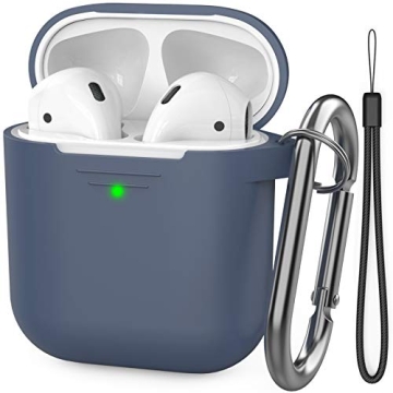 AhaStyle Upgrade Silicone Case Protective Cover [Front LED Visible] Compatible with Apple AirPods 2 ...