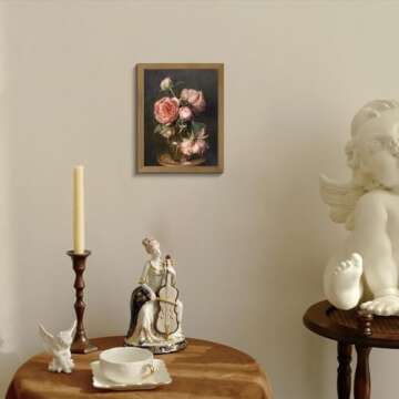 Kizbok Vintage Floral Wall Art for Elegant Home Decor