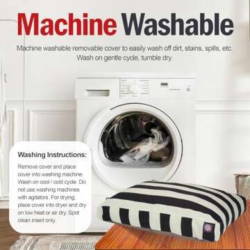 Majestic Pet Rectangle Small Dog Bed Washable – Non Slip Comfy Pet Bed – Dog Crate Bed with Removable Washable Cover – Dog Kennel Bed for Sleeping - Dog Bed Small Breed 27x20x4 Inch – Black