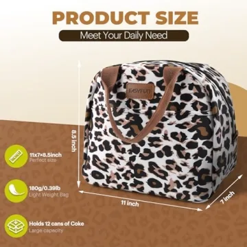 EASYFUN Insulated Lunch Bag for Work, School, and Travel
