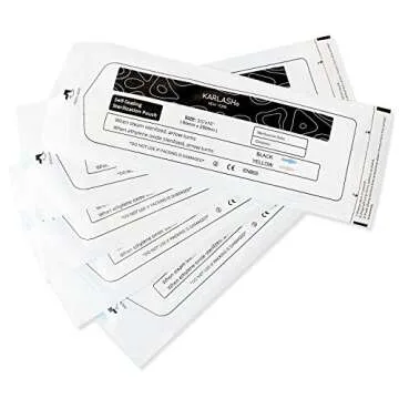 Karlash Self Seal Sterilization Pouch For Salon Supplies 200pc/pk (LONG 3.5" x 9.8")