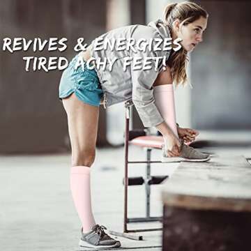 COOLOVER Copper Compression Socks for Women and Men(6 Pairs)-Best Support for Running, Athletic, Nur...