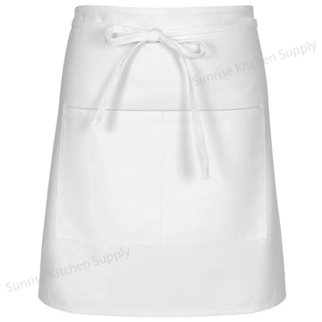 White Half Bistro Apron 19" L x 27" W by SUNRISE