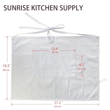 White Half Bistro Apron 19" L x 27" W by SUNRISE