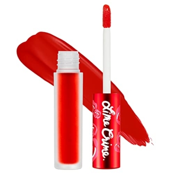 Lime Crime Velvetines Liquid Matte Lipstick, New Americana (Flame Red) - Bold, Long Lasting Shades &...