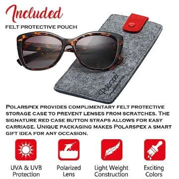PolarSpex Cat Eye Sunglasses - Stylish UV Protection Shades