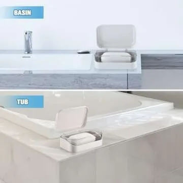 DOITOOL Travel Soap Dish with Lid,Draining Soap Holder,Leakproof Bar Soap Container,Shampoo Bar Holder,Portable Soap Case for Bathroom,Traveling,Camping,Gym,Travel Essentials