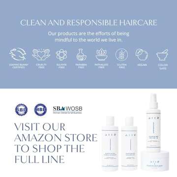 AIIR Sapphire Shampoo - Natural Hair Growth & Shine Formula - Crystal Infused, Vegan, Sulfate-Free, Color-Safe Professional Hair Care - 8 oz