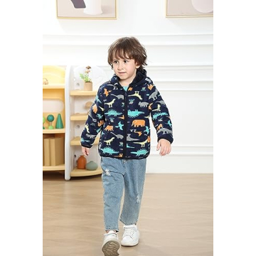 Feidoog Toddler Hooded Fleece Jacket - Warm Outerwear