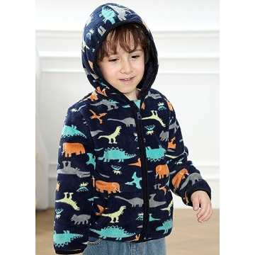 Feidoog Toddler Hooded Fleece Jacket - Warm Outerwear