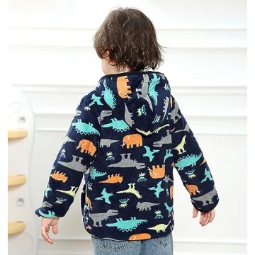 Feidoog Toddler Hooded Fleece Jacket - Warm Outerwear